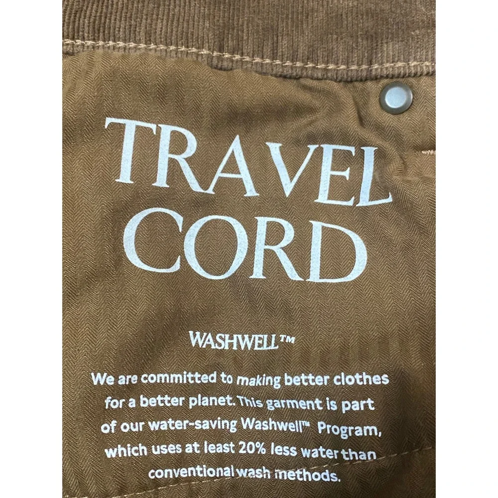 Banana Republic Travel Cord Pants Mens 36x34 Brown Corduroy Straight‎ Leg